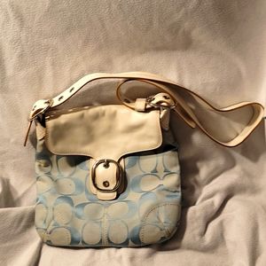 Vintage Coach signature canvas crossbody